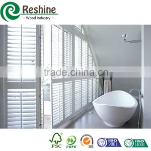 Classic White PVC Plantation Window Louver Shutter thumbnail-4