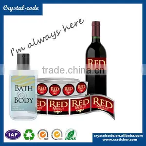 Custom Printing Rolled Waterproof Hot Stamping Wine Label thumbnail-1