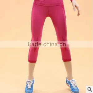 Women 2 Colors Cropped Trousers,female Tight Sport Pants,comfortable Fitness Pants, WA02 thumbnail-2