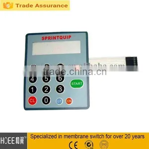China Custom Clear Transparent Laser Window Plastic or Rubber Numeric Keypad,electronics Membrane Keyboard Switch thumbnail-1