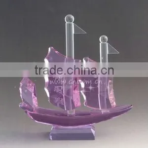 Customized Crystal Boat for Business Gifts thumbnail-1