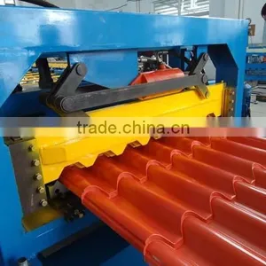 Automatic Metal Roof Tile Panel Roll Forming Machine / Aluminium Glazed Metcoppo Roof Tile Making Machine thumbnail-3