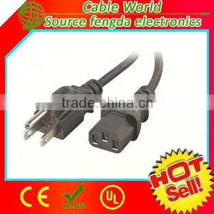 US AC Power Cord NEMA 5-15P to IEC C13 Power Cable 125V 10A thumbnail-6