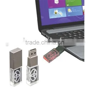 New Products 3d Custom Logo Branded Usb Flash Drive Crystal Led thumbnail-2