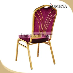Used Stackable Upholstered Hotel Dining Chairs,antique Metal Frame Hotel Banquet Chair thumbnail-2