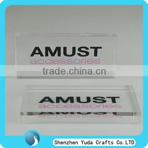High Clear Acrylic Plexiglass Perspex Company Enterprise Logo Display Block Display Wholesale thumbnail-1