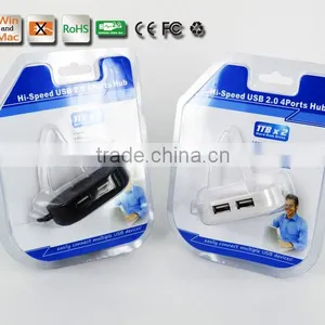 High Quality Blue Led Mini 4 Port HUB High Speed USB 2.0 Splitter Adapter Hub With Cable For Macbook PC Laptop thumbnail-5