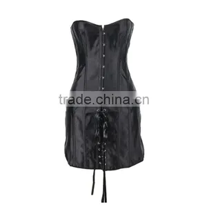 New Design Mature Women Sexy Leather Lingerie Bustier Sexy Corset thumbnail-1