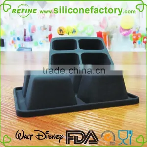 Traditional Simple 4 Grid no Abnormal Odor Silicone Bake Mould thumbnail-6