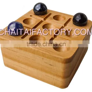 Traditional Quality Wood Tic Tac Toe Desk Office Game thumbnail-1