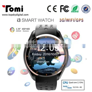 3G Heart Rate Monitor Pedometer G-sensor Wifi GPS Smart Watch thumbnail-1