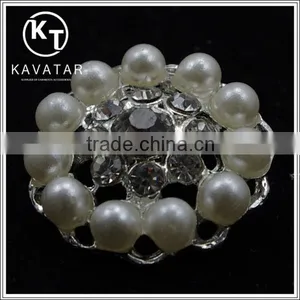 Good Quality NK021 Metal Flower Rhinestone Button Lead Free Metal Shank Buttons thumbnail-2