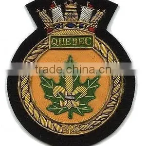 New Style Gold Bullion Wire Embroidery Badge thumbnail-3