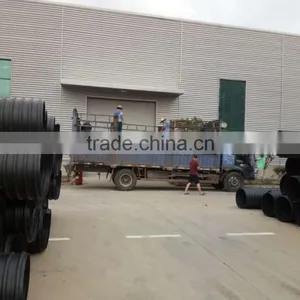 China Manufacturer DN1000 HDPE Steel Belt Reinforced Corrugated Pipes thumbnail-4
