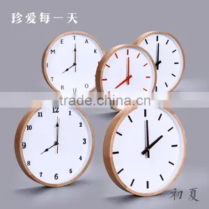 Home Fancy Decorative Cutomized Logo Wooden Wall Clock thumbnail-5