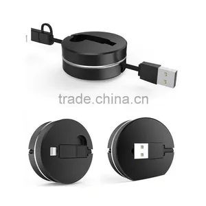 Convenient Multi-color Fashionable 2 in 1 Usb Great Quality Stretching Data Cable thumbnail-2
