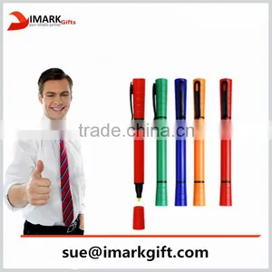 Twin Tips Highlighter Ballpoint Pen Fashion Color Body Ball Pen thumbnail-1