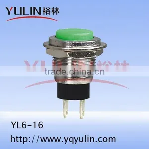 YL6-16 2 Pin Mini Push Button Light Switch on off thumbnail-1