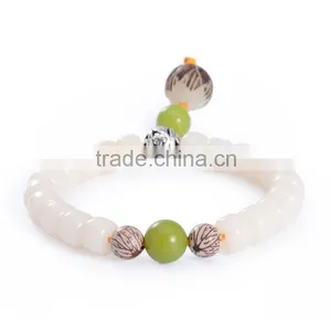 Natural White Onyx Agate Beads Bracelets Fashion Jewelry Made in China thumbnail-3