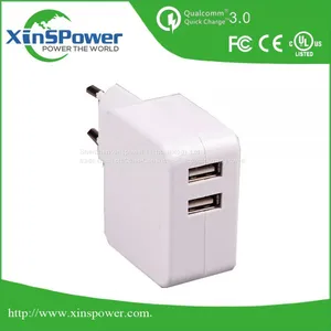 Shenzhen Factory Sale Best Price EU Plug 5V 3.4A Dual Port Portable USB Charger thumbnail-2