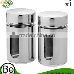 Stainless Steel Unique Salt & Pepper Shaker 4x4x7 cm thumbnail-1
