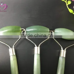 Natual Green Jade Crafts Face Skin Care Products Jade Roller Massager thumbnail-3