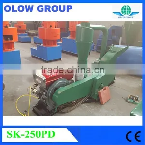 CE Approved Diesel Drive Combind Pellet Mill With Diesel Motor Crusher SK-300PC thumbnail-2