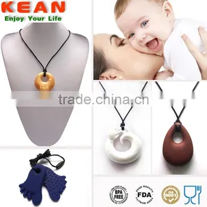 Silicone Teething Jewelry Mami Use Necklaces Have a Breakaway Clasp Silicone Bead Teething thumbnail-6