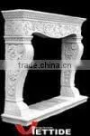 White Marble Fireplace thumbnail-1