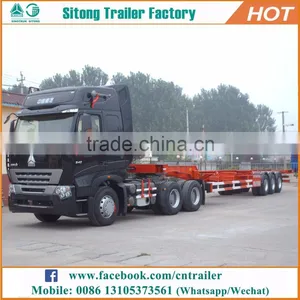 Wholesale Container Transportation Semi-trailer Customized 20ft Skeletal Trailer for Sale thumbnail-2
