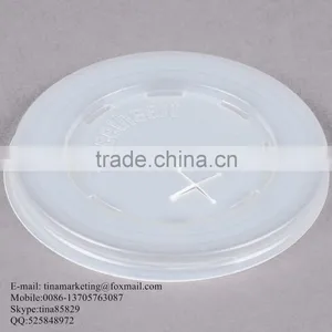 Custom High-Quality Polystyrene Translucent Flat Plastic Lid With Straw Slot for Paper Cup thumbnail-5