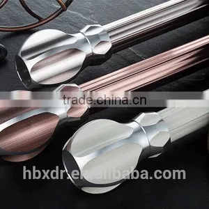 OEM Single Fancy Aluminum Window Curtain Rod,cheap Curtain Rod With End Caps thumbnail-1