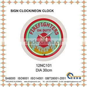 DIA 30cm Customizable Beautiful Neon Clock LED Clock Wall Clock 12NC101 thumbnail-1