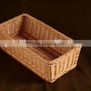 Bread Basket, Rectangular Table Basket, Fruit Basket, Display Basket, Handwoven Wicker Basket thumbnail-1