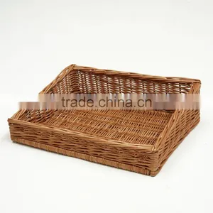 Wholesale Willow Wicker Display Tray Basket, Angled Wicker Basket Tray thumbnail-1
