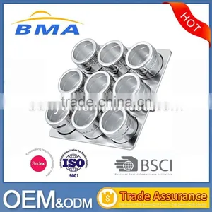 Wholesale Stainless Steel Spice Jar Set/Magnetic Condiment Set thumbnail-1