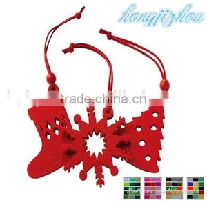 15082002 Beautiful Felt Snowflake Christmas Tree Hanging Decoration thumbnail-5