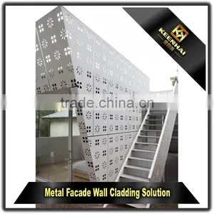Laser Cutting Decorative Wall Art Aluminium Perforated Facade Panel thumbnail-6