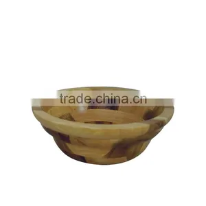 High Quality Best Selling Eco Friendly Natural Rubberwood Bowl From Viet Nam thumbnail-1