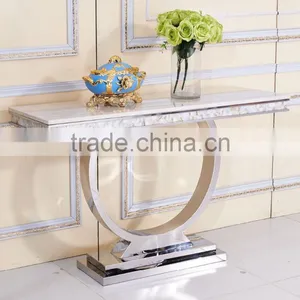 Marble Top Console Table Sainless Steel Base 952# thumbnail-2