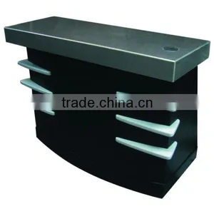 Nail Salon Reception Desk Solid Wood Office Table Design Receptionist Table F-C10 thumbnail-1