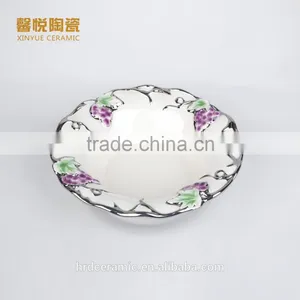 High Quality Silvery Electroplate Dish Ceramic Material thumbnail-3
