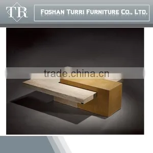 Luxury Furniture Modern Beige Travertine Living Room Center Table thumbnail-2
