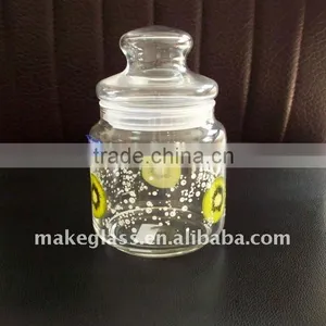 Glass Jar With Glass Dome Lid thumbnail-1