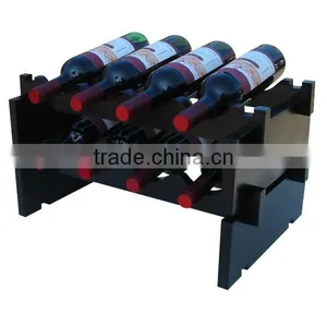 Wholesale Price Black Red Colorful Wooden Wine Rack for Sale thumbnail-5