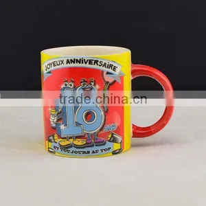 Promotional Gifts Cheap Ceramic Mug With Handle thumbnail-1