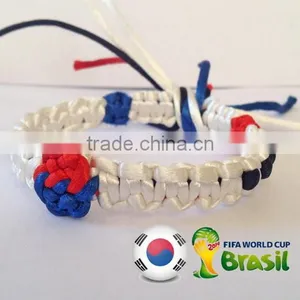 2017 Hot New Bestselling Product Wholesale Unique Handmade South Korean Flag Knot Knotted Bracelet Made in China thumbnail-1