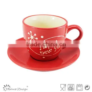 2014 Christmas Decorative Ceramic Cup and Saucer thumbnail-1
