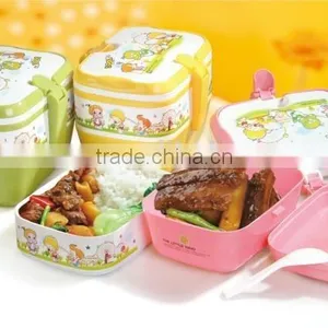 Plastic Rectangular Portable Double Layers Lunch Box/Insulation Boxes thumbnail-1