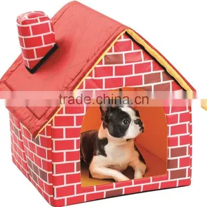Portable Brick Motif Pet House For Cat and Dog thumbnail-1